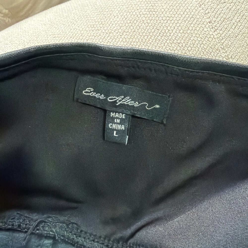 Ever After Faux Leather Pants Size L/ High Waist Black Vegan/ 31 Waist - Picture 3 of 3